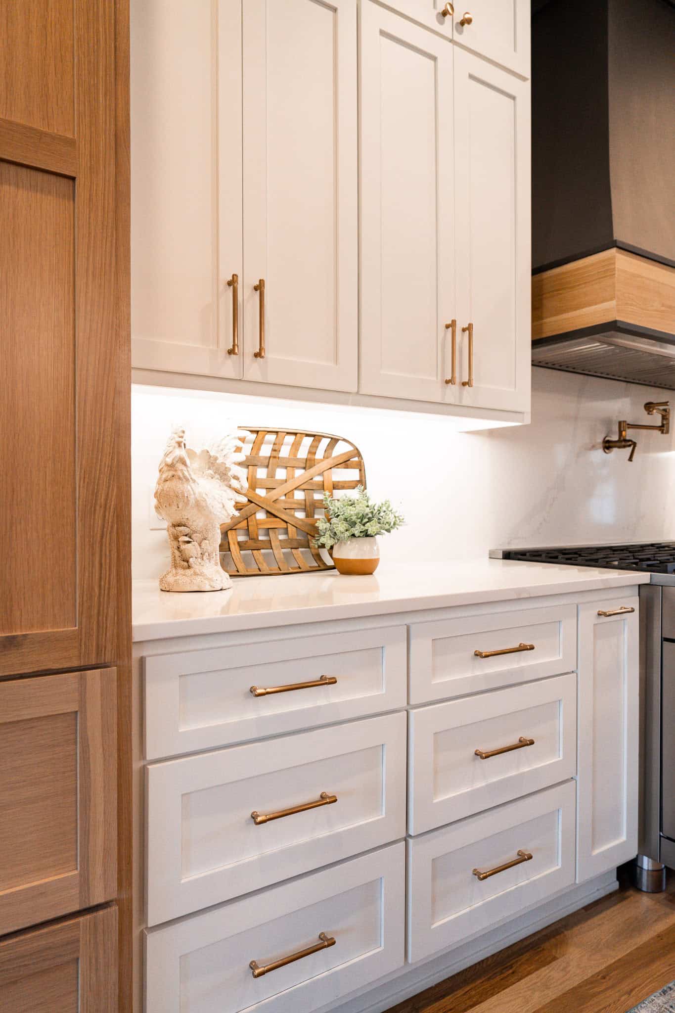 New custom-built kitchen cabinets with organized storage and contemporary design in a Tulsa kitchen remodel